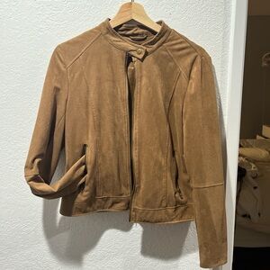 Suede Bomber Jacket